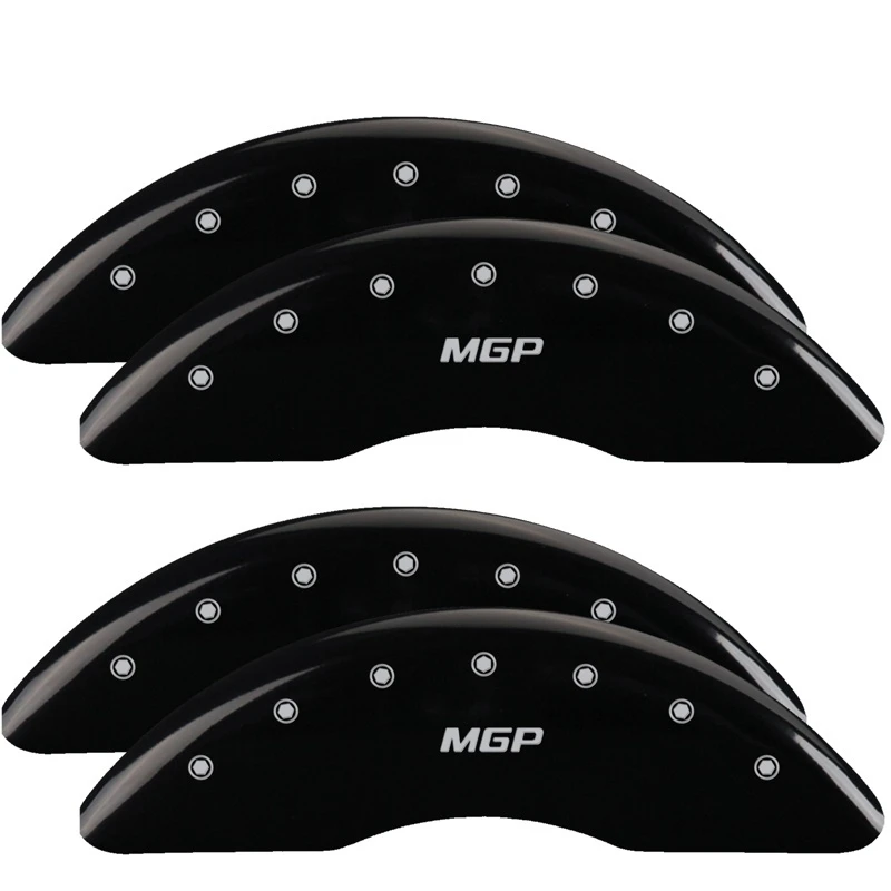 MGP 4 Bremssattel-Abdeckungen Graviert Vorne & Hinten 2019+ Ram 2500/3500 Schwarz Finish Silber MGP Logo