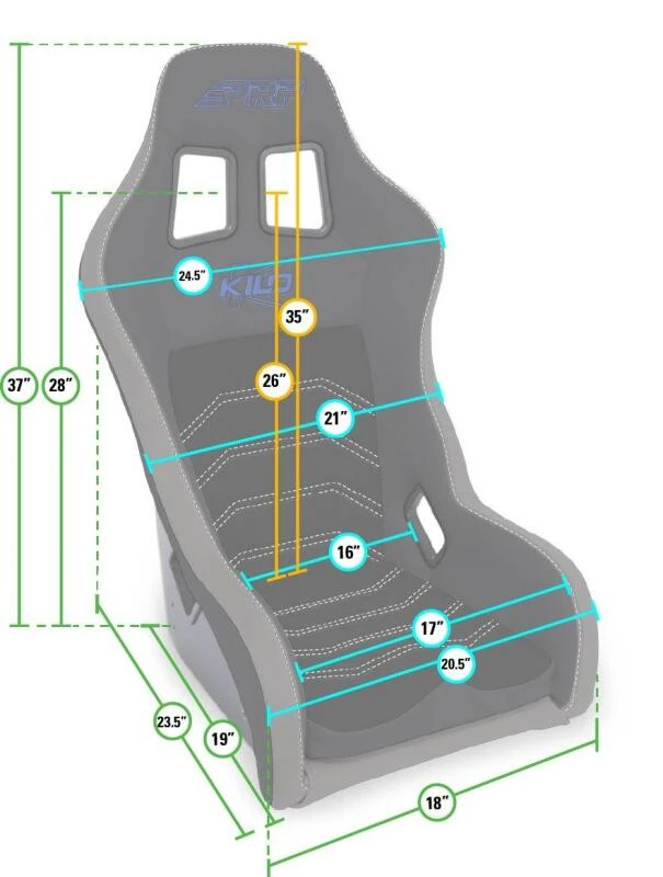 PRP Kilo Composite Seat - Black Cloth