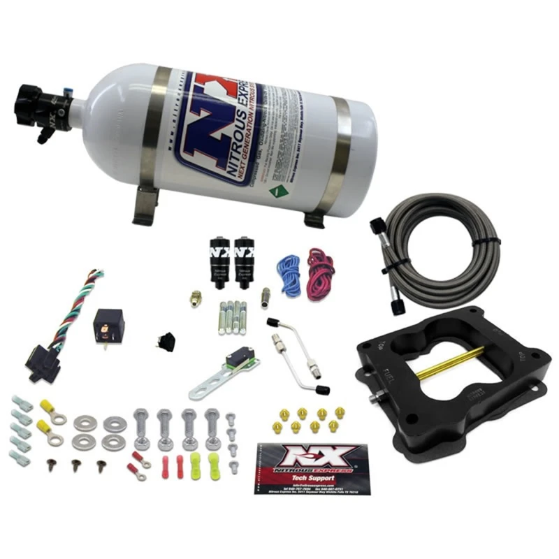 Nitrous Express Q-Jet/Holley Spread Bore Hitman Plus Nitrous Kit (50-200 PS) mit 10lb Flasche