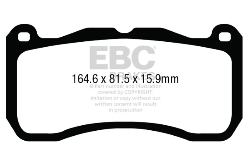 EBC 13-14 Ford Mustang 5.8 Supercharged (GT500) Shelby Yellowstuff Front Brake Pads