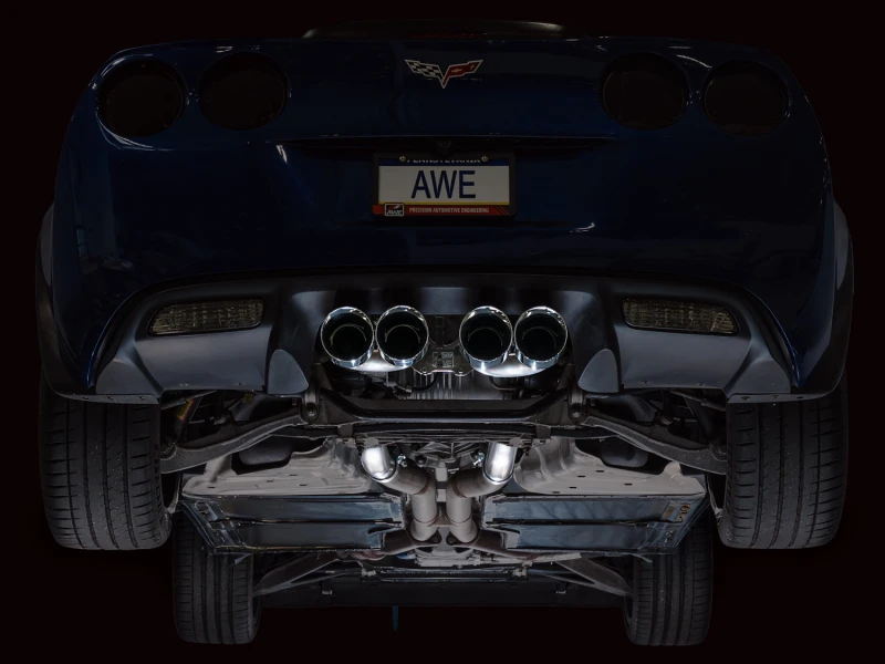 AWE Tuning C6 Chevrolet Corvette Z06/ZR1 Track Edition Axle-back Exhaust w/ Chrome Silver Tips