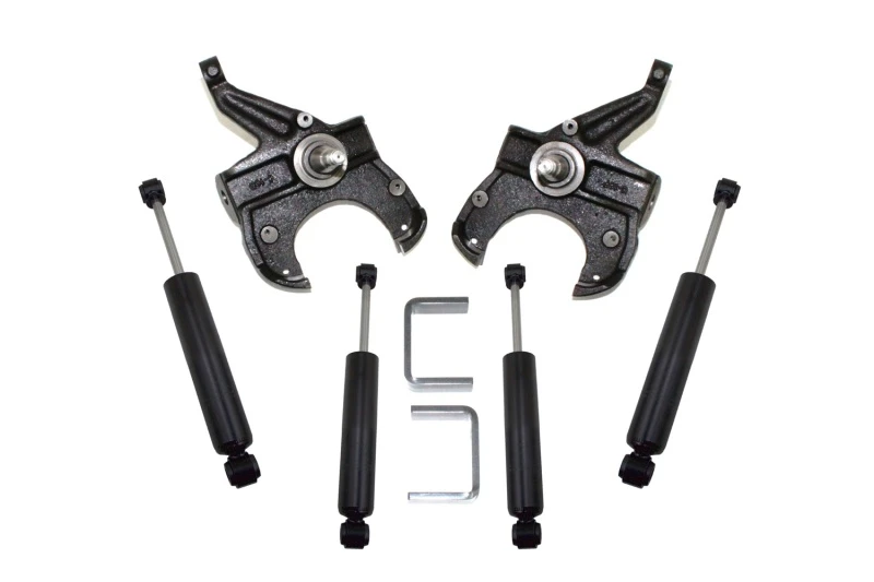 MaxTrac 73-87 Chevrolet C10 2WD 2.5in/5in Lowering Spindle Kit (1in Rotor)