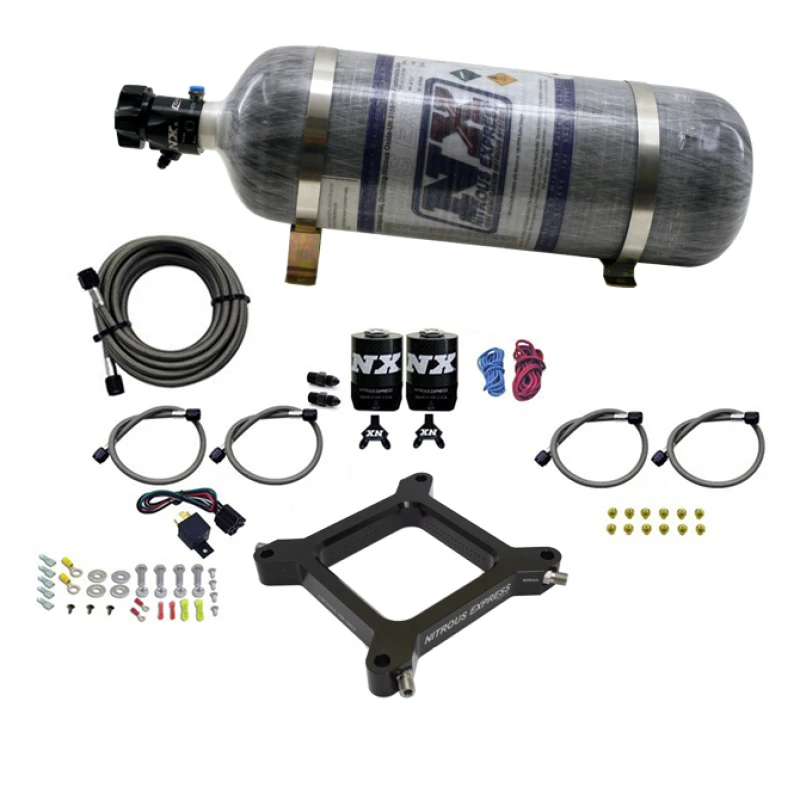 Nitrous Express 4150 Assassin Plate Stage 6 Nitrous Kit (50-300PS) mit 12lb Flasche