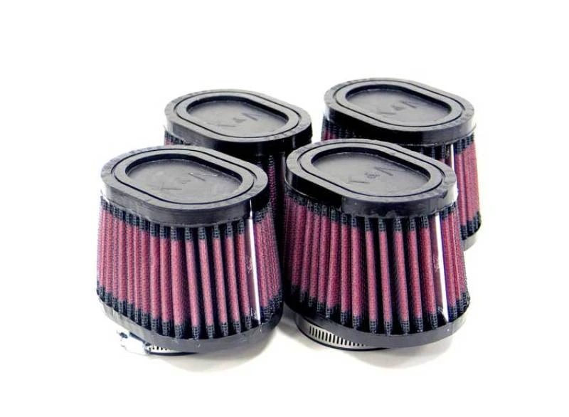 K&N Universal-Gummifilter 2,125 Zoll Flansch-ID/3 Zoll x 4 Zoll konisch oval/2,75 Zoll Höhe (4 Filter)