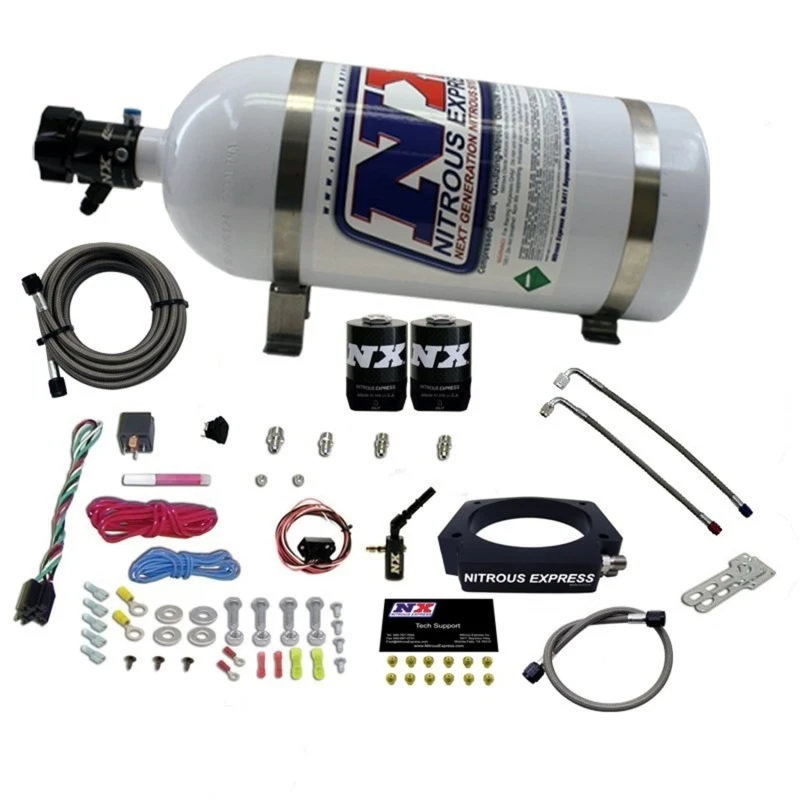 Nitrous Express 2014+ GM 6.2L LKW Nitrous Plate Kit (35-300PS) mit 10lb Flasche