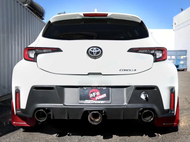 aFe 23-24 Toyota GR Corolla L3 1.6L (t) Gemini XV 3 Zoll auf 2-1/2 Zoll Kat-Schalldämpfer-System mit polierten Endrohren