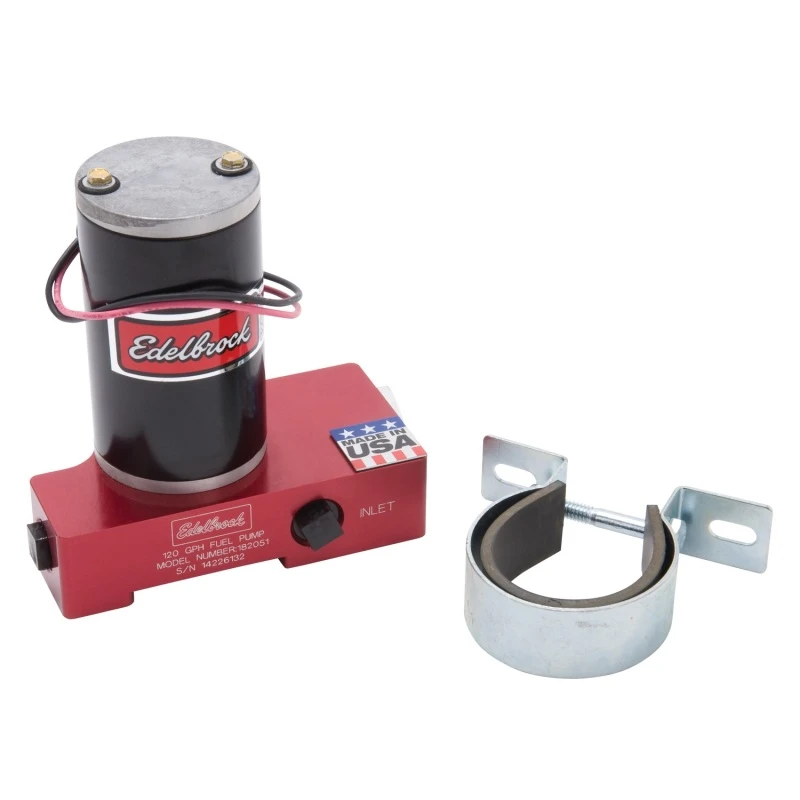 Edelbrock Kraftstoffpumpe Elektrisch Quiet-Flo Vergaser 120GPH 3/8In In 3/8In Out 120 GPH Rot