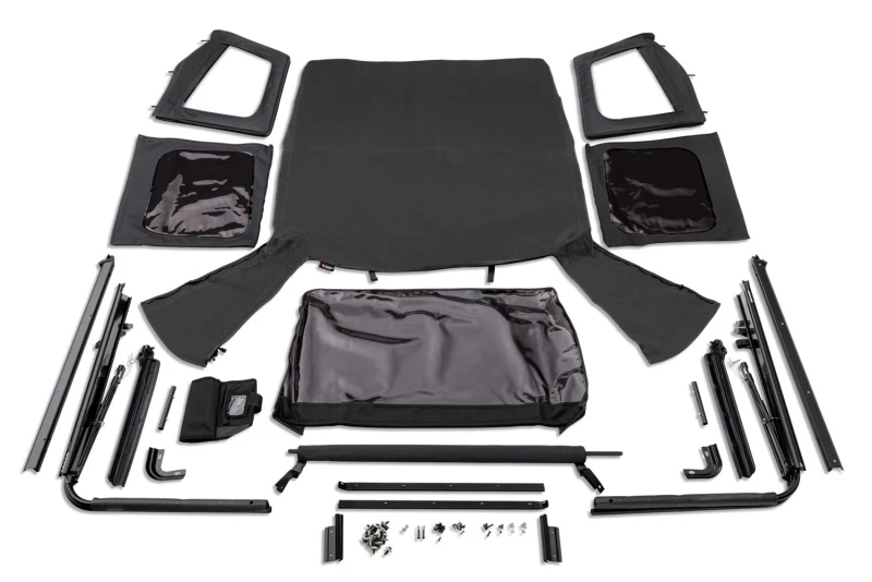 Rugged Ridge Komplett Softtop mit schwarzen Rahmen 76-95 Jeep Wrangler CJ/YJ