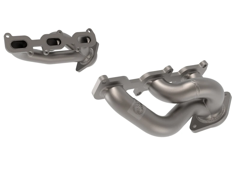 aFe Twisted Steel Shorty Header 11-17 Ford Mustang V6-3.7L - Titanoberfläche