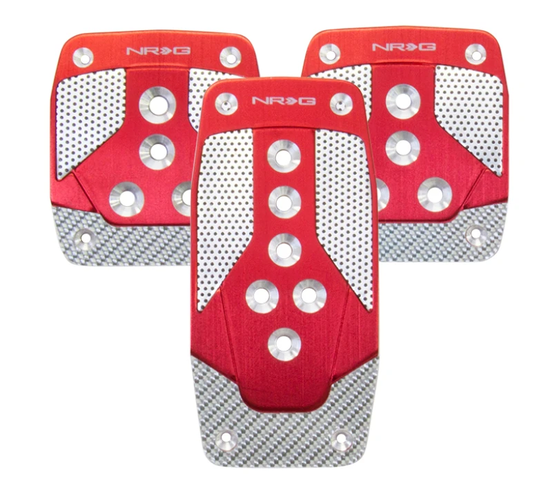 NRG Aluminum Sport Pedal M/T - Rot mit Silber Carbon