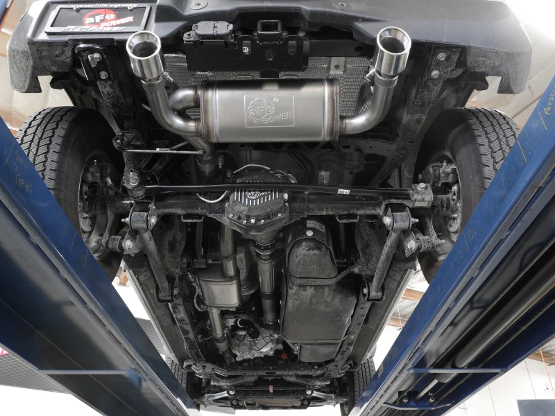aFe Vulcan 3 Zoll 304 SS Kat-Back-Auspuff 2021 Ford Bronco L4-2.3L (t)/V6-2.7L (tt) mit schwarzen Endrohren