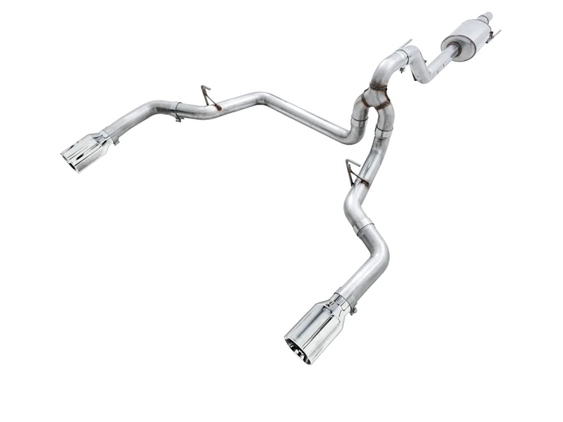 AWE Tuning 2015+ Ford F-150 0FG Dual-Exit-Abgasanlage mit 5 Zoll Chrom-Silber-Tips