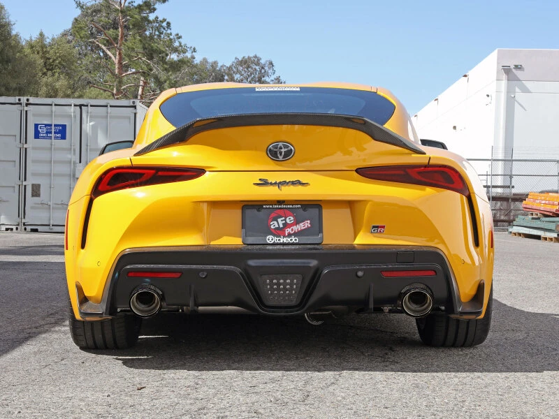 aFe POWER Takeda 2021 Toyota Supra 2.0L (t) 2,5 Zoll-3 Zoll 304 SS CB Auspuff mit Carbon-Spitzen