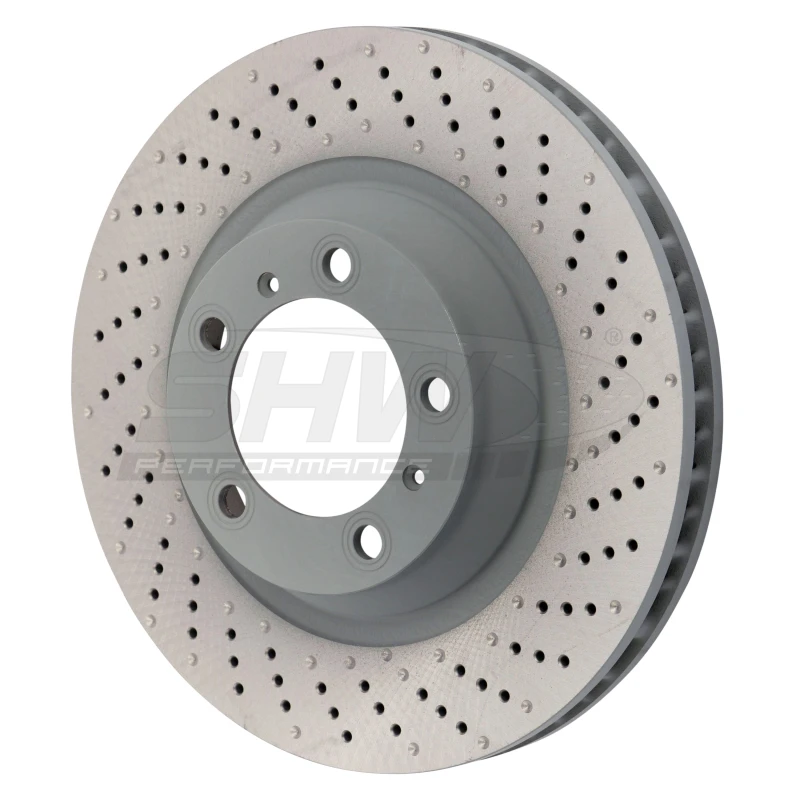 SHW 15-16 Porsche 911 Carrera 4 GTS w/o Ceramics Right Frt Drill-Dimp MB Brake Rotor (99135140401)