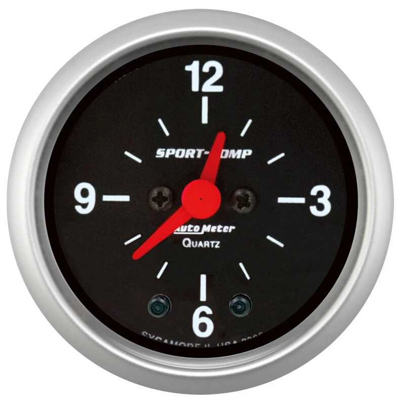 Autometer Sport-Comp 2-1/16in. 12 Hour Analog Clock Gauge