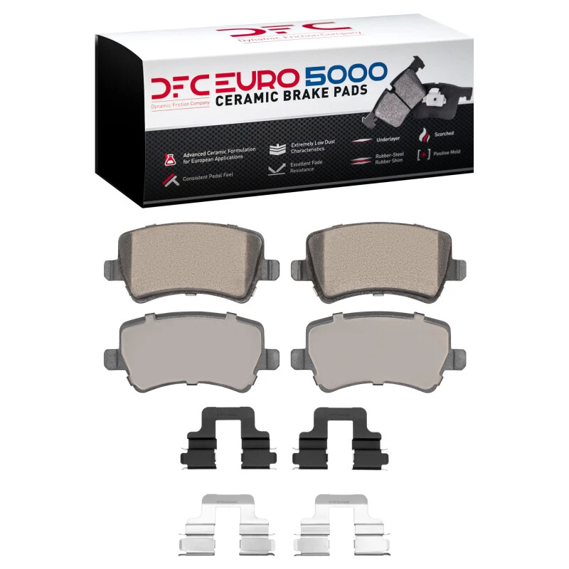 DFC 07-18 Land Rover Range Rover Evoque Rear Euro 5000 Ceramic Brake Pads and Hardware Kit