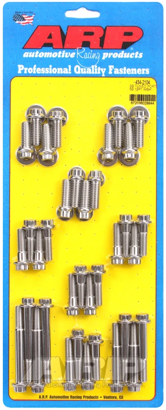 ARP SB Tuned Port Komplettes Edelstahl 12-Punkt Ansaugkrümmer Schraubensatz