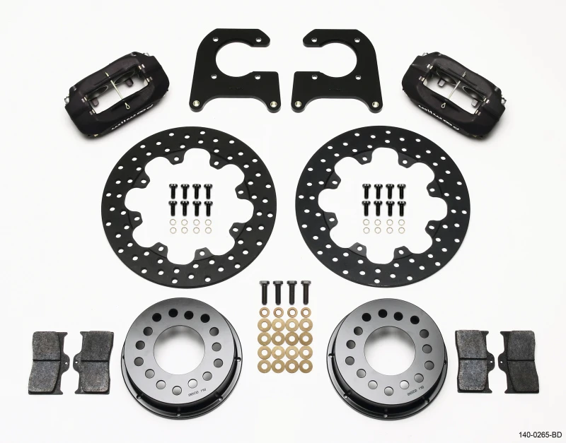 Wilwood Forged Dynalite Hinterradge Kit Gebohrte Rotor M-W / Lamb Ends 1/2in Studs