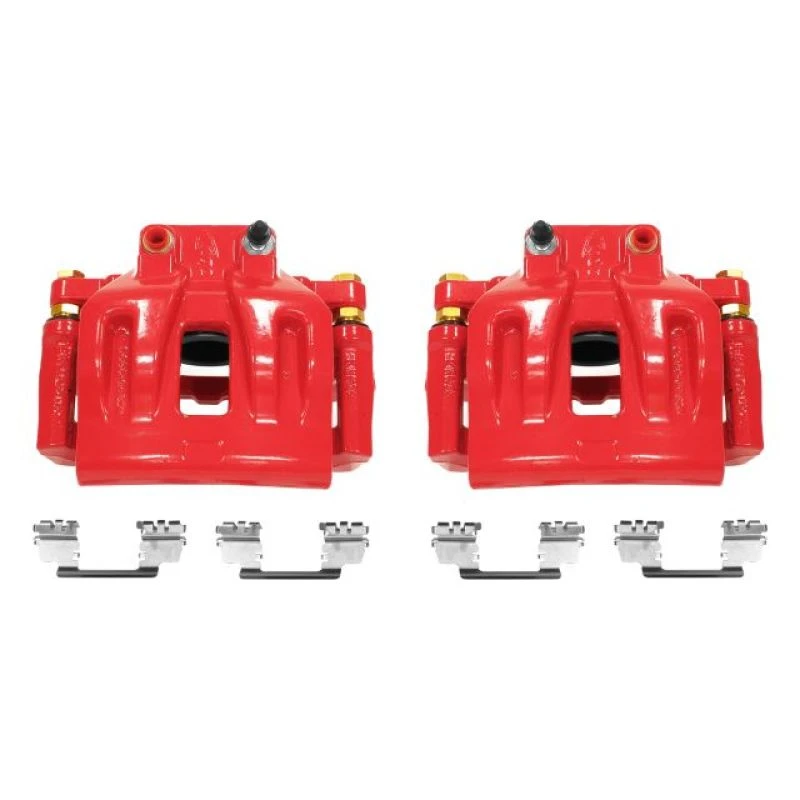 Power Stop 12-17 Chrysler 300 Front Red Calipers w/Brackets - Pair