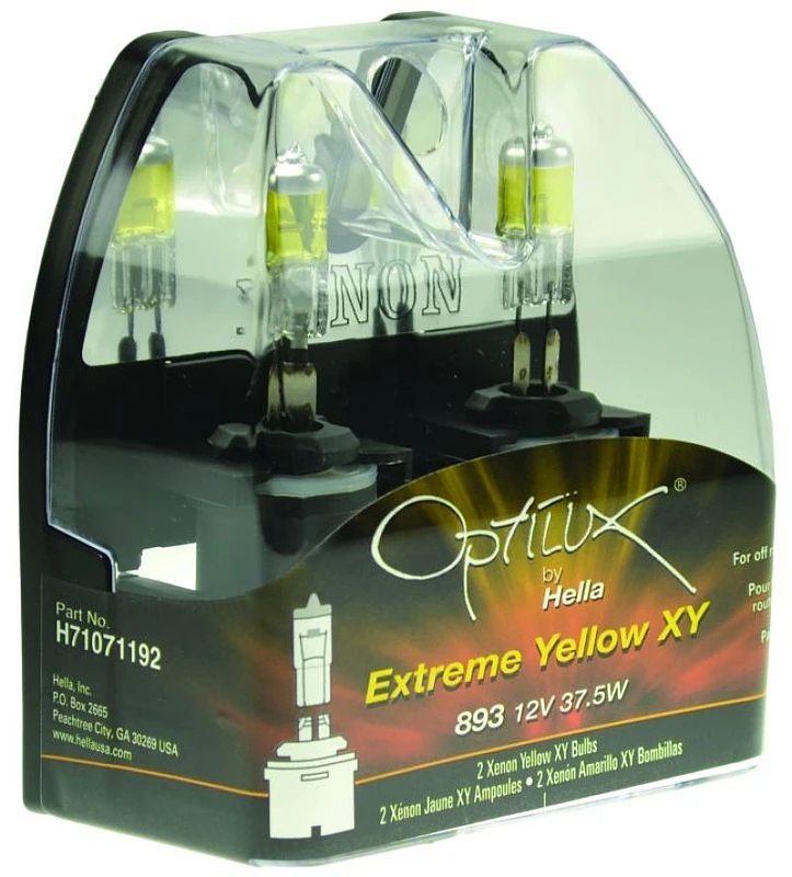 Hella Optilux 893 12V 37,5W Extreme Gelbe Glühbirnen (Paar)