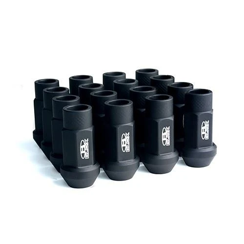 BLOX Racing Street Series Forged Lug Nuts - Flat Black 12 x 1.5mm