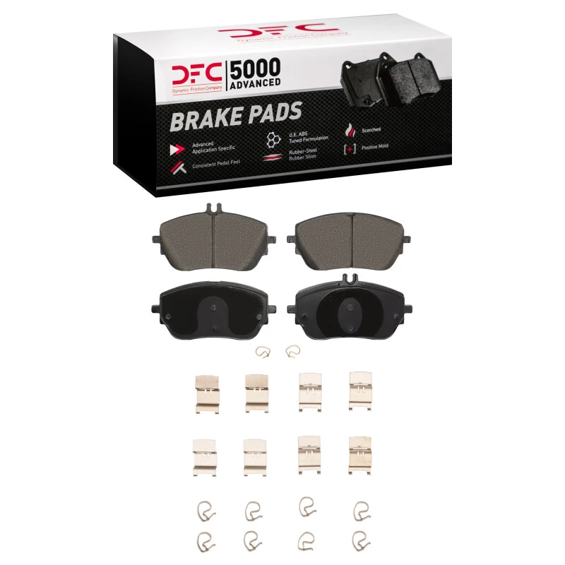 DFC 20-23 Mercedes-Benz A200 (Mexico) Front 5000 Advanced Low Metallic Brake Pads and Hardware Kit