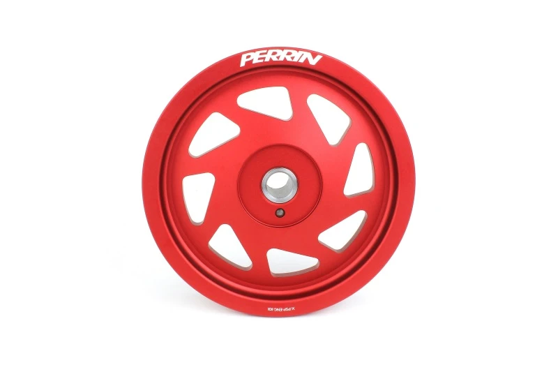 Perrin Lightweight Crank Pulley for 2022 BRZ/86 / 19-22 Subaru WRX (FA/FB Eng w/Small Hub) - Red