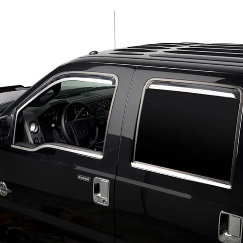 Putco 17-20 Ford SuperDuty - Crew Cab mit Abschleppspiegeln (ABS-Fensterzierleiste) Fensterzierleisten