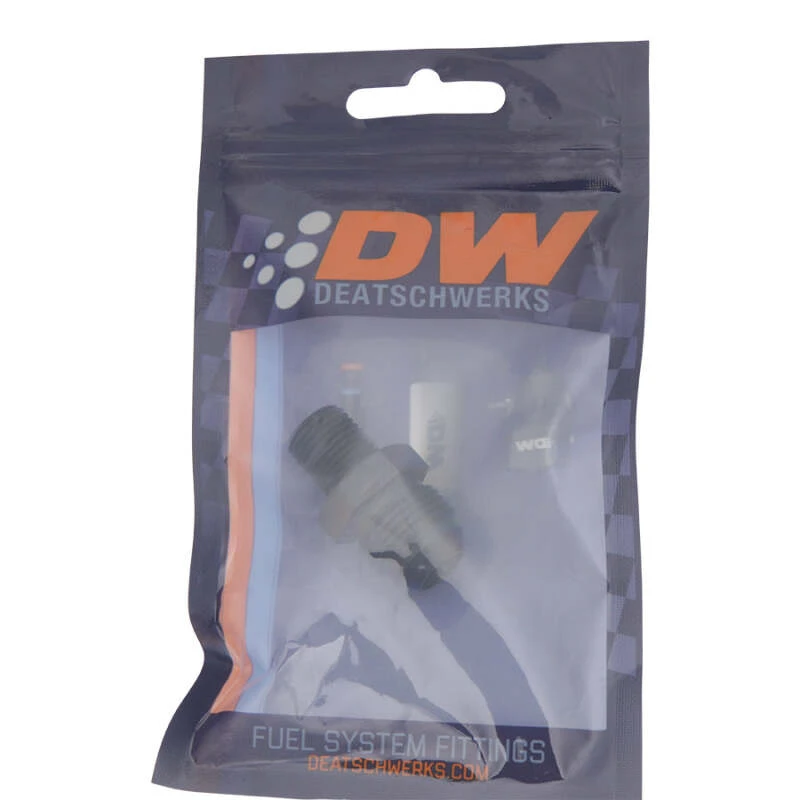 DeatschWerks 8AN-Männliches Flare zu 1/4-Zoll-Männliches NPT-Adapter - Anodisiert Mattschwarz