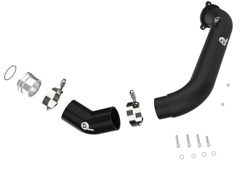 aFe BladeRunner Schwarz 2-3/4 Zoll Aluminium Ladeluftrohr 2021 Toyota Supra GR (A90) I4-2.0L (t) B48