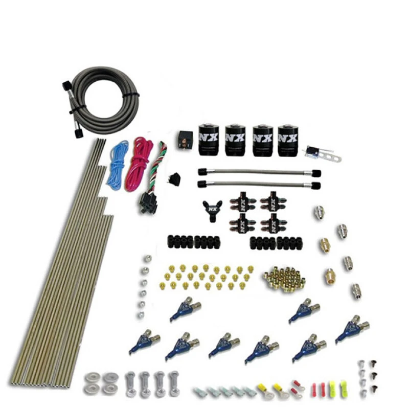Nitrous Express 8 Cyl Piranha Direct Port 4 Solenoids Nitrous Kit (200-600HP) w/No Bottle