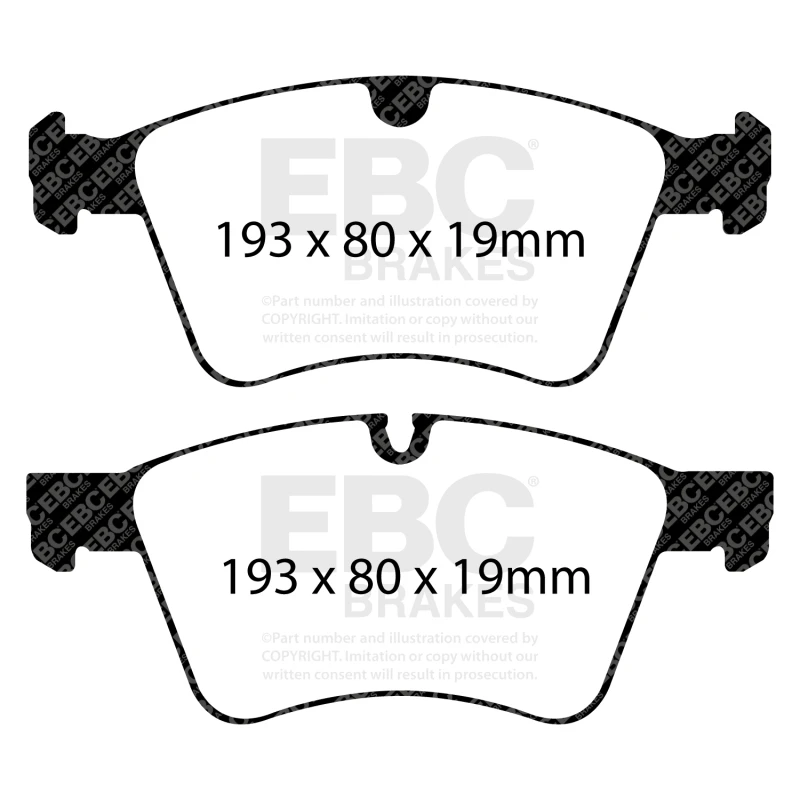 EBC 08-10 Mercedes-Benz GL320 3.0 TD (373mm Front Rotors) Redstuff Front Brake Pads