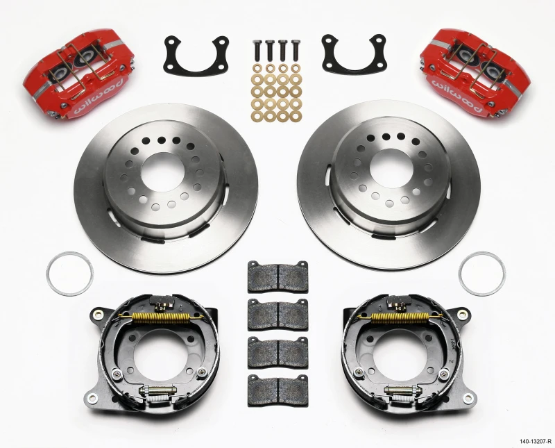 Wilwood Dynapro Dust-Boot P/S Park Bremse Kit Rot Neu Big Ford 2,50 Zoll Offset