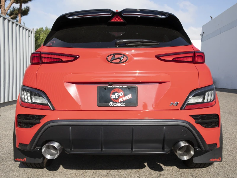 aFe 22-23 Hyundai Kona N L4-2.0L (t) Takeda 3-Zoll-304-Edelstahl-Kat-Back-Abgasanlage mit polierten Endstücken