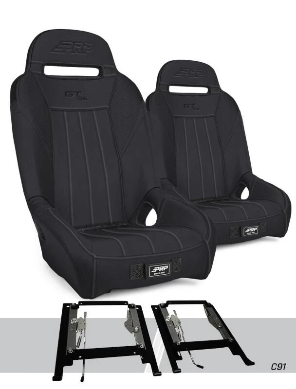 PRP GT3 Suspension Seats Kit for Can-Am Maverick X3 (Pair) - Black