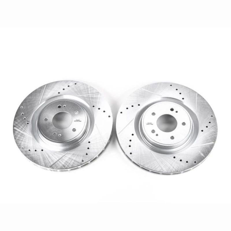 Power Stop Front Evolution Drilled & Slotted Rotors - Pair for 2008 Mitsubishi Lancer