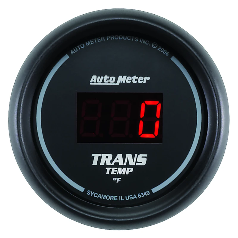 Autometer Z Series 52mm Black Digital 0-300 Deg F Transmission Temperature Gauge