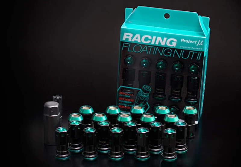 Project Mu Racing Floating Lug Nut II M12 x 1.5 - Schwarz
