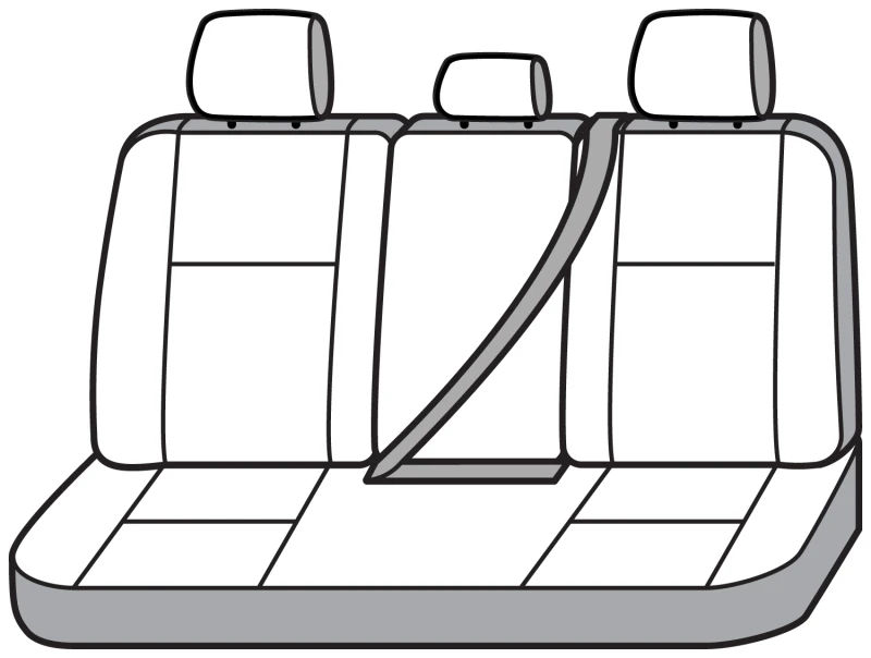 Covercraft 15-21 Ford Transit Polycotton SeatSaver Custom Third Row Seat Covers-Charcoal