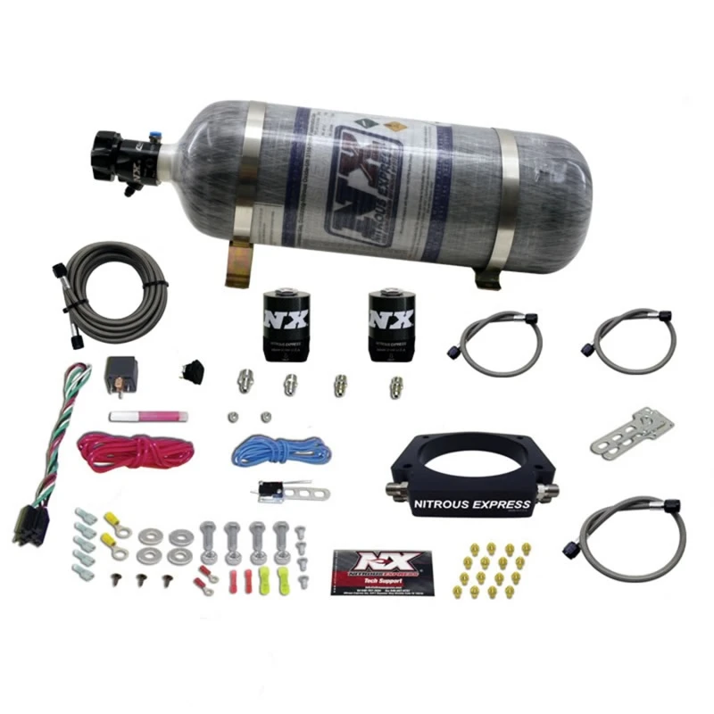 Nitrous Express GM LS 102mm Nitrous-Platten-Kit (50-400PS) mit 12lb Composite-Flasche
