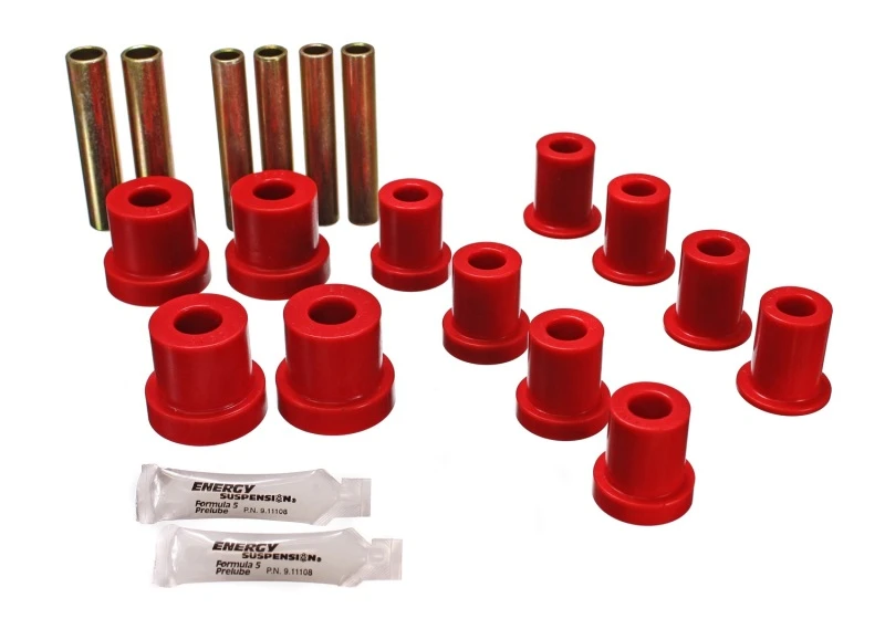 Energy Suspension 73-87 GM Denali XL/SUburban/Yukon XL 4WD Rote Vordere Blattfederbuchsen-Set
