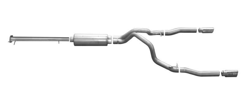 Gibson 15-19 GMC Sierra 2500 HD Base 6.0L 3 Zoll Kat-Back Dual Split Auspuff - Edelstahl
