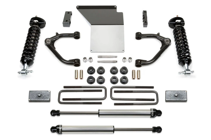 Fabtech 14-18 GM K1500 mit OE Alu UCA 4 Zoll Uniball UCA System mit DL 2,5 Coilover und Rear DL Shocks
