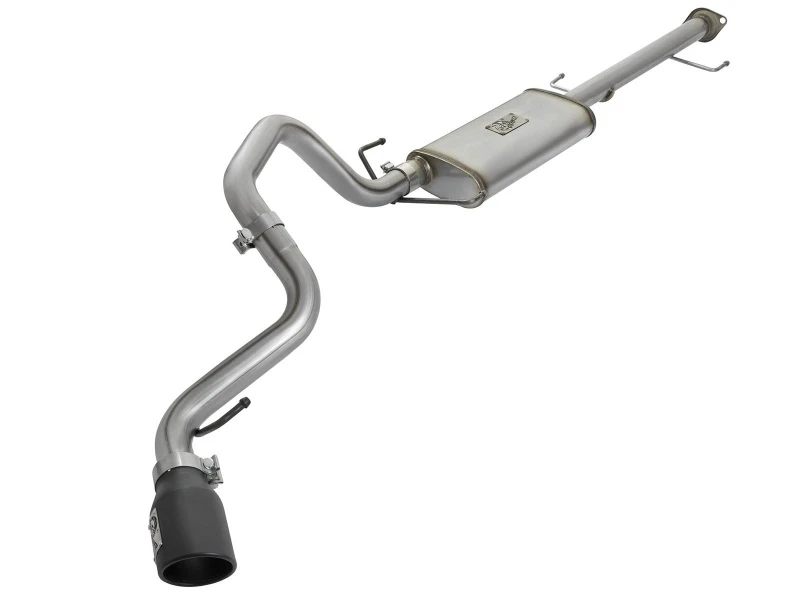 aFe MACH Force Xp 2,5-Zoll-SS-Kat-Back-Single-Seitenausgang-Auspuffanlage mit schwarzen Spitzen 07-14 Toyota FJ Cruiser