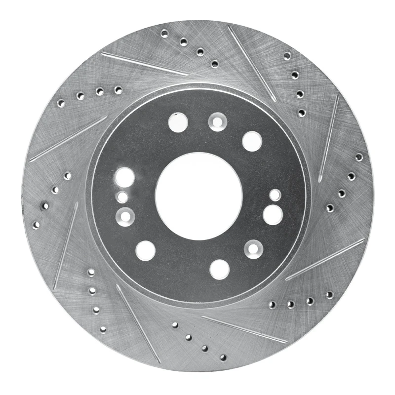 DFC 05-20 Cadillac Escalade EXT Front Right Drilled & Slotted Silver Brake Rotor