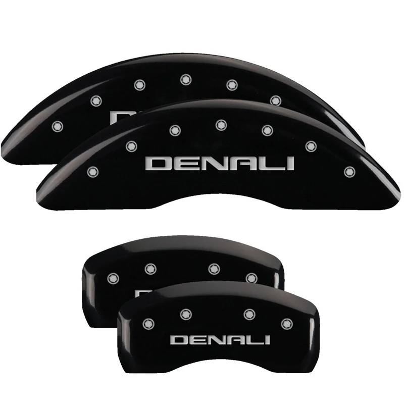 mgp_34001SDNLBK-679680ce753d1 MGP 4 Bremsekolben-Abdeckungen Graviert Vorne & Hinten Denali Schwarz finish silber ch
