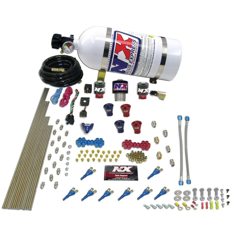 Nitrous Express Pro-Shk/Gas 2 Fuel 1 Supershark Solenoid Nitrous Kit (200-600PS) mit 10lb Flasche