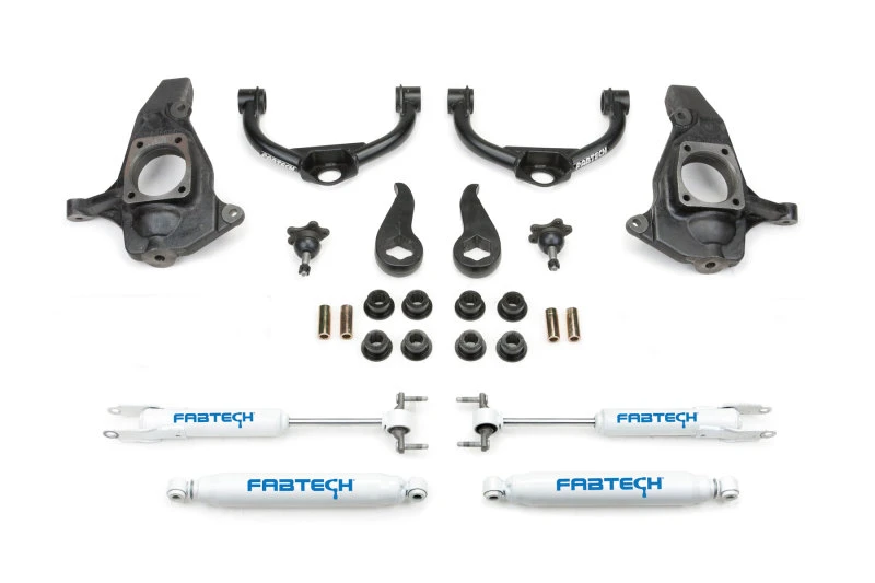 Fabtech 11-19 GM C/K2500HD/3500HD 4-Zoll-Ultimat-System mit Perf.-Stoßdämpfern