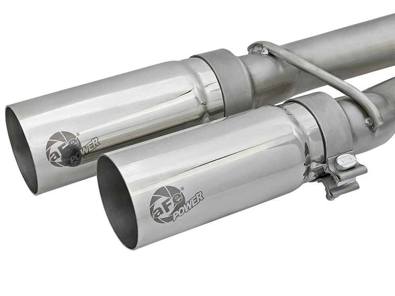 aFe POWER Rebel Series 2-1/2 Zoll 409 SS Kat-Auspuffanlage mit polierten Endstücken 16-17 Nissan Titan V8 5,6L