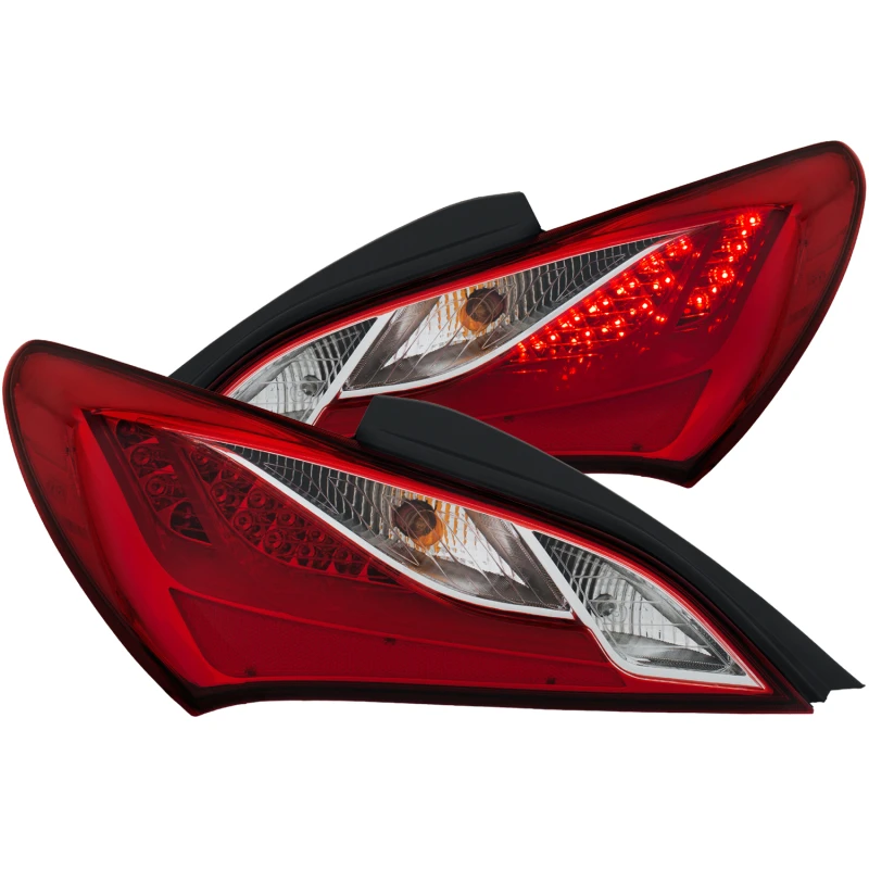ANZO 2010-2013 Hyundai Genesis LED-Rücklichter Rot/Klar